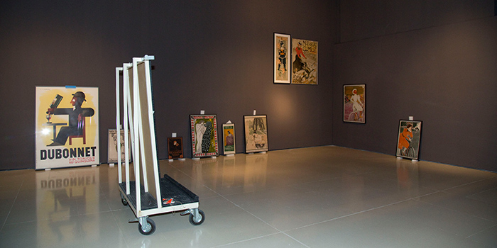 Una de les noves sales de la secció d'art modern, durant la renovació.