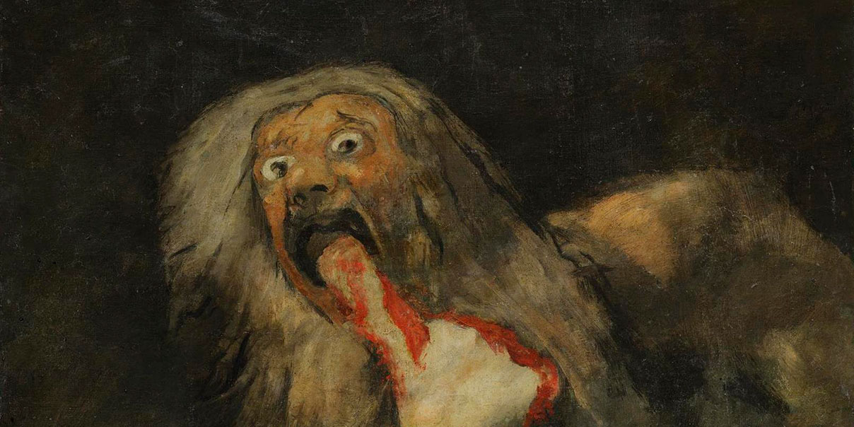 Fragment de Saturn, obra de Francisco de Goya.